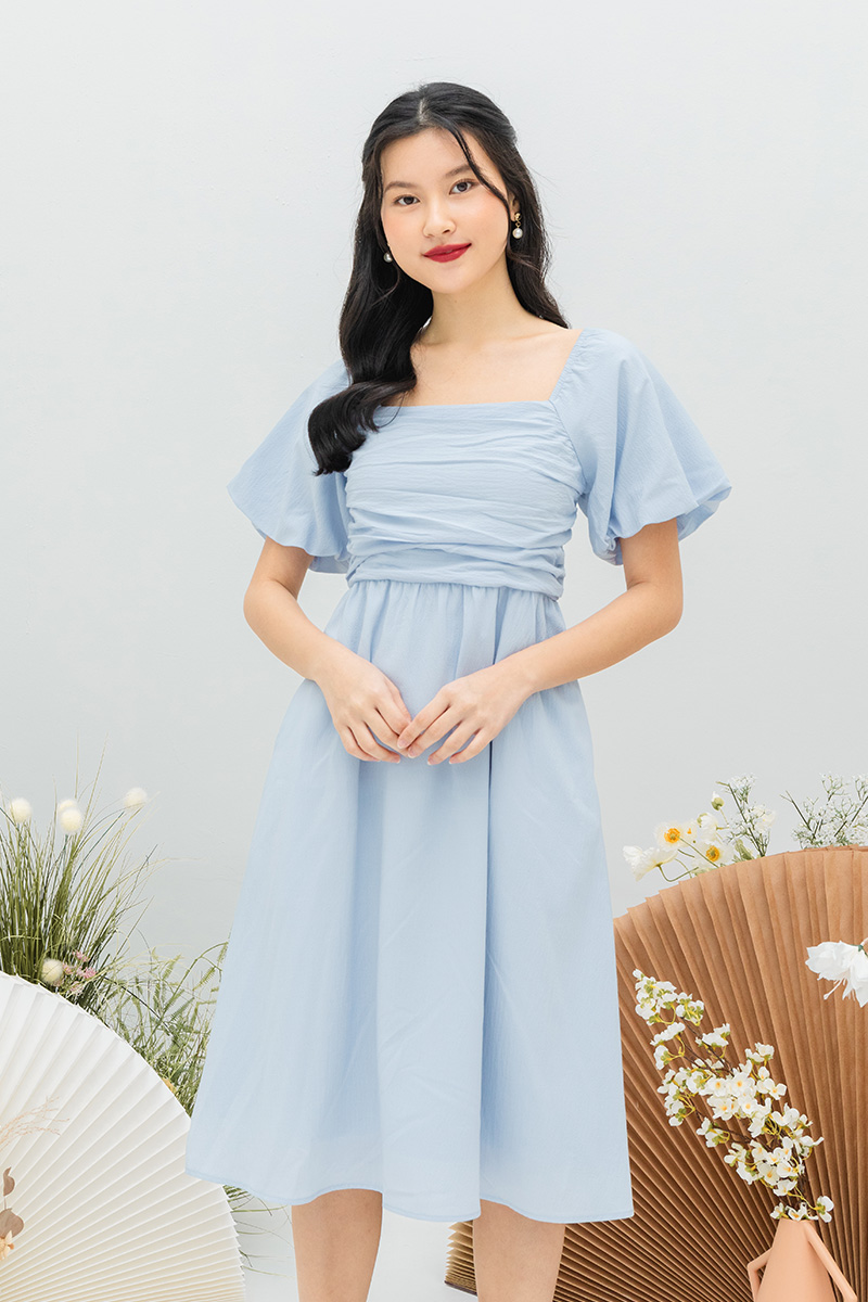 Blue date dress best sale