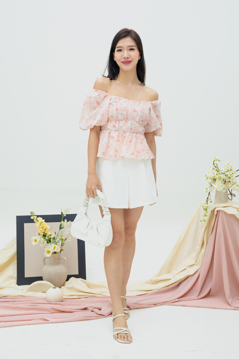 Callia Pleated Pink Top main image 1