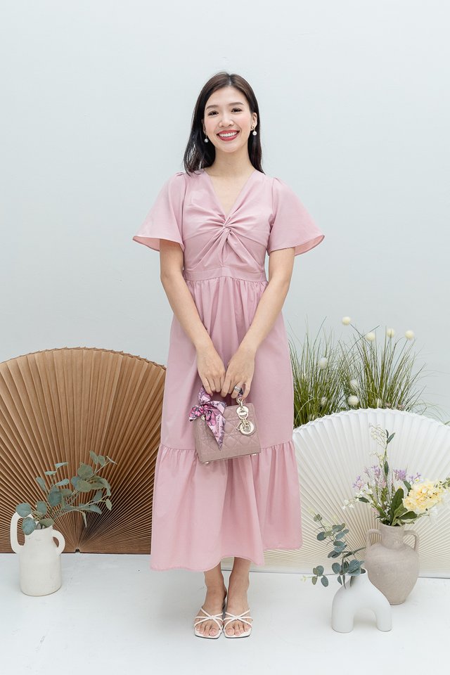 Knotty Affair Dress in Ballet Pink