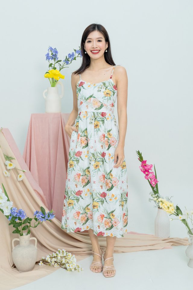Floral Gallery Spag Dress in Rustic Florals