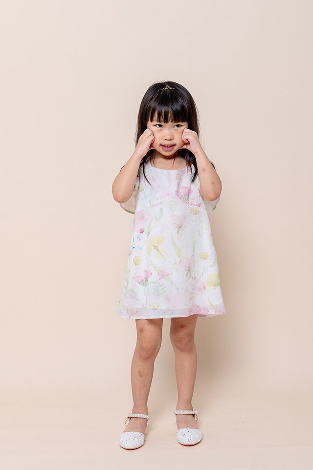 Garden of Eden Girls’ Dress in Pastel Daisies