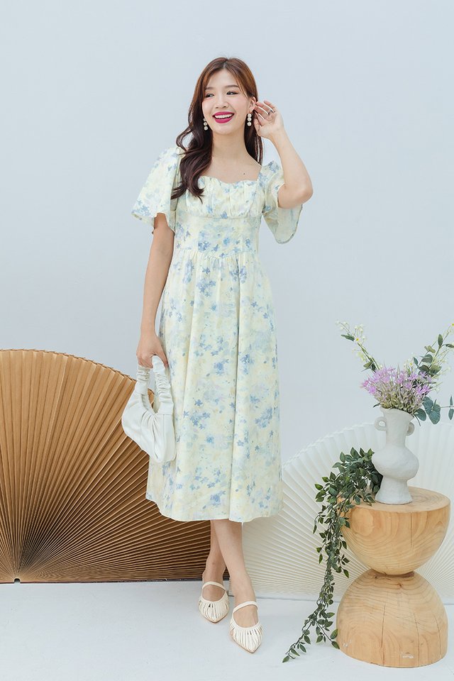 Makes Me Flutter Dress in Yellow Mimosa