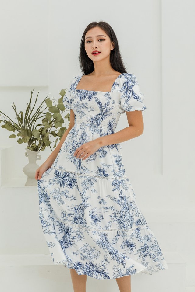 Gentle Lady Dress in Blue Riviera