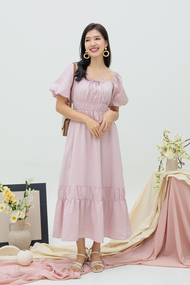 Sunday Morning Dress in Powder Pink