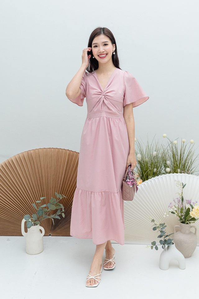 Knotty Affair Dress in Ballet Pink