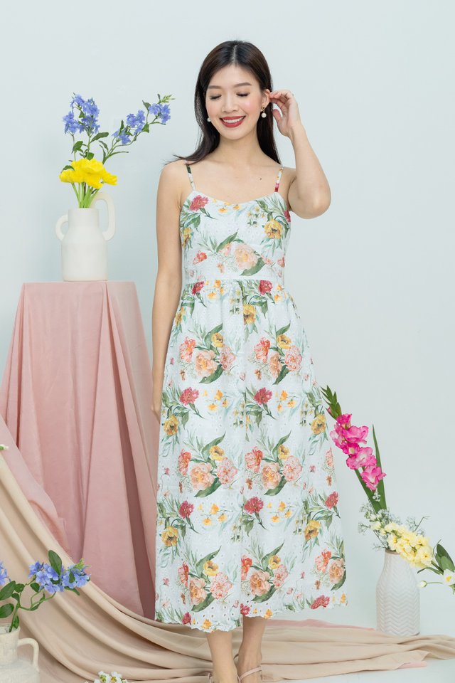 Floral Gallery Spag Dress in Rustic Florals