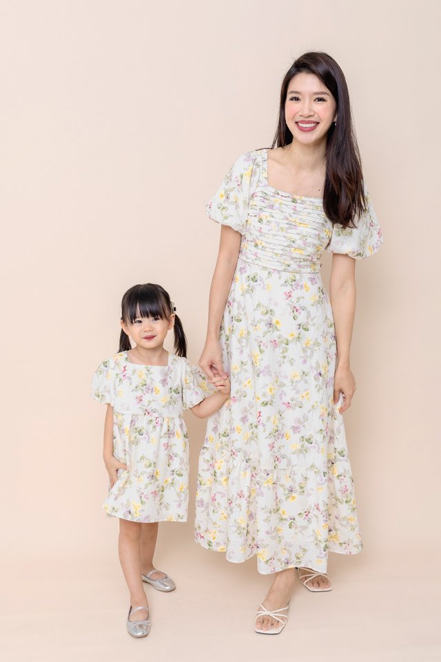 Fleur Allure Pleated Girls’ Dress in Daffodil Dream