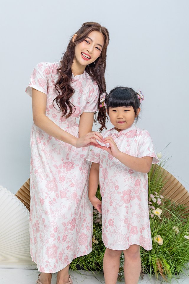 Bloom of Abundance Girl’s Dress in Pink Porcelain