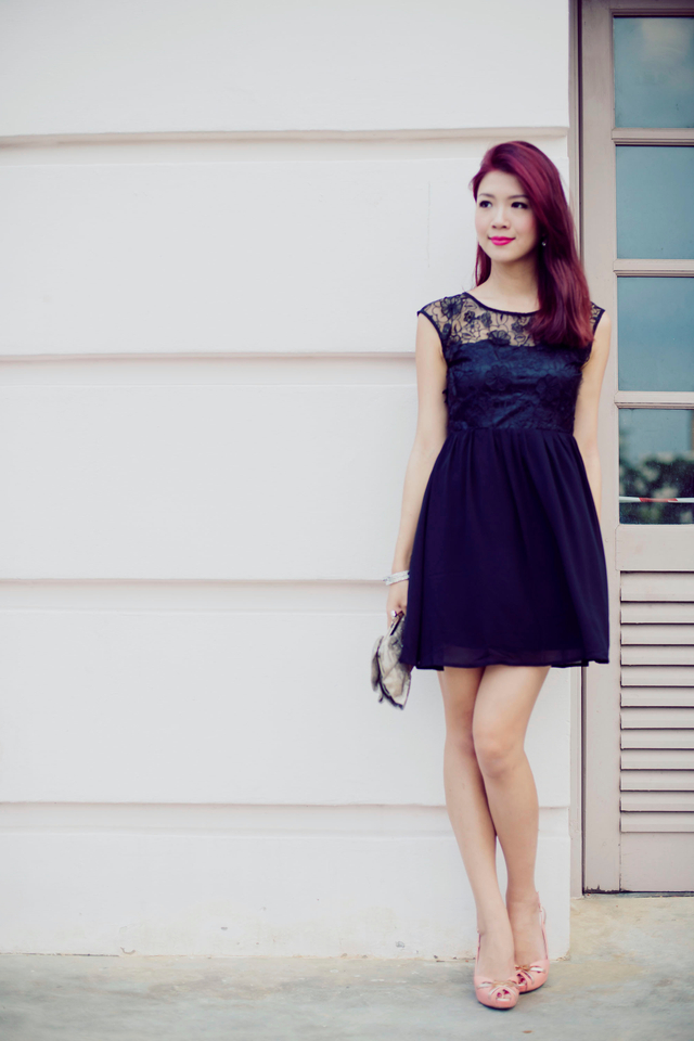 Chantelle Organza Dress in Black