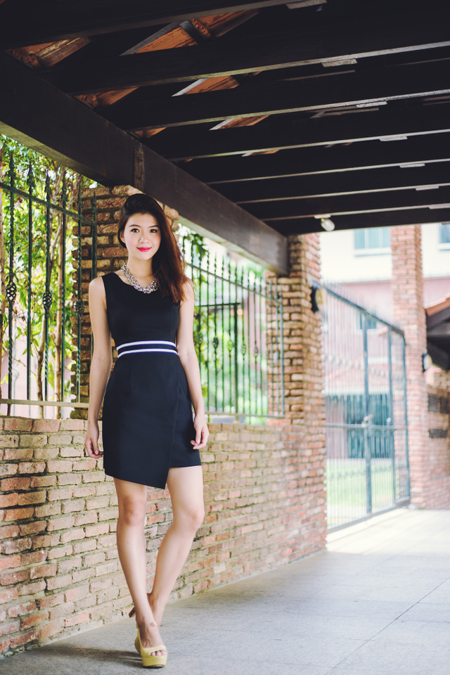 Lauren Origami Dress in Black