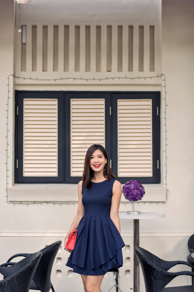 Gisela Cocktail Dress in Navy