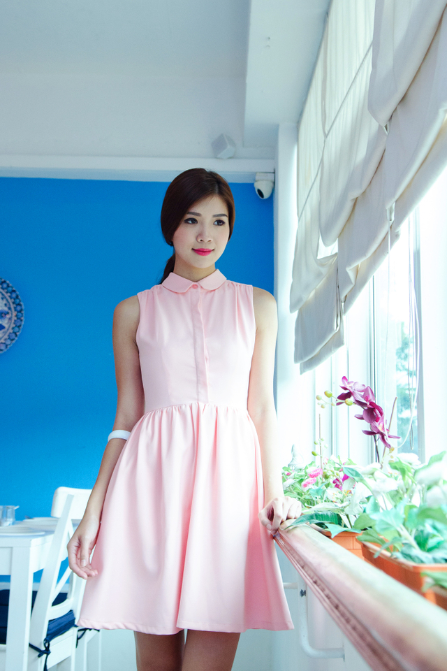 (FMTP x TIPPYTAPP) The Poised Chapter Shirt Dress in Sweet Pink