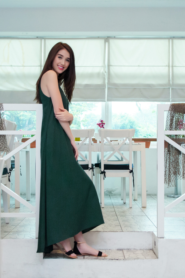 *EXTRAS FROM BACKORDER* (FMTP x TIPPYTAPP) Grecian Glory Maxi Dress in Forest Green