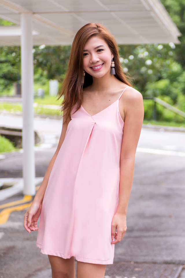 Aria Slip Dress in Pink 
