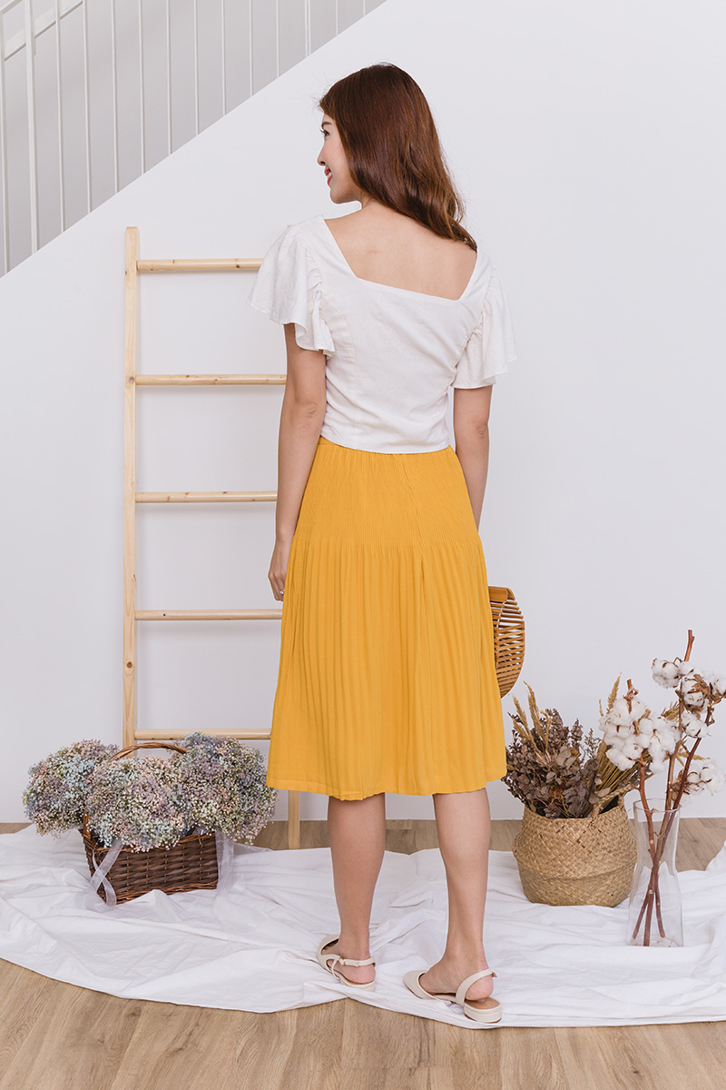 Mustard paperbag skirt 2025