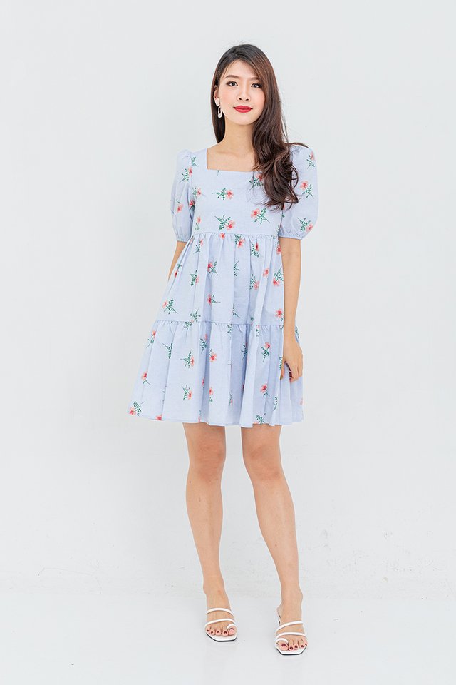 Sweet Dose Babydoll Dress in Florals