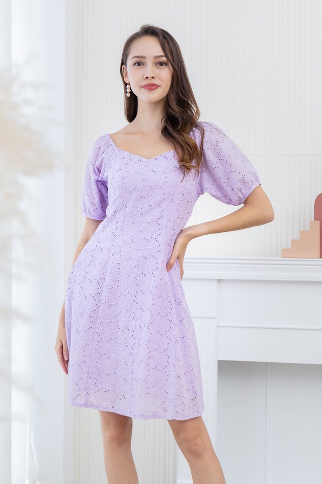 Dreaming About Eyelet Dress in Lilac