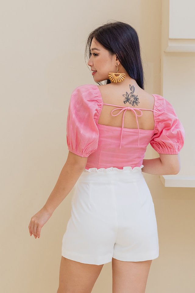 Pretty Please Tie Back Top in Doll Pink