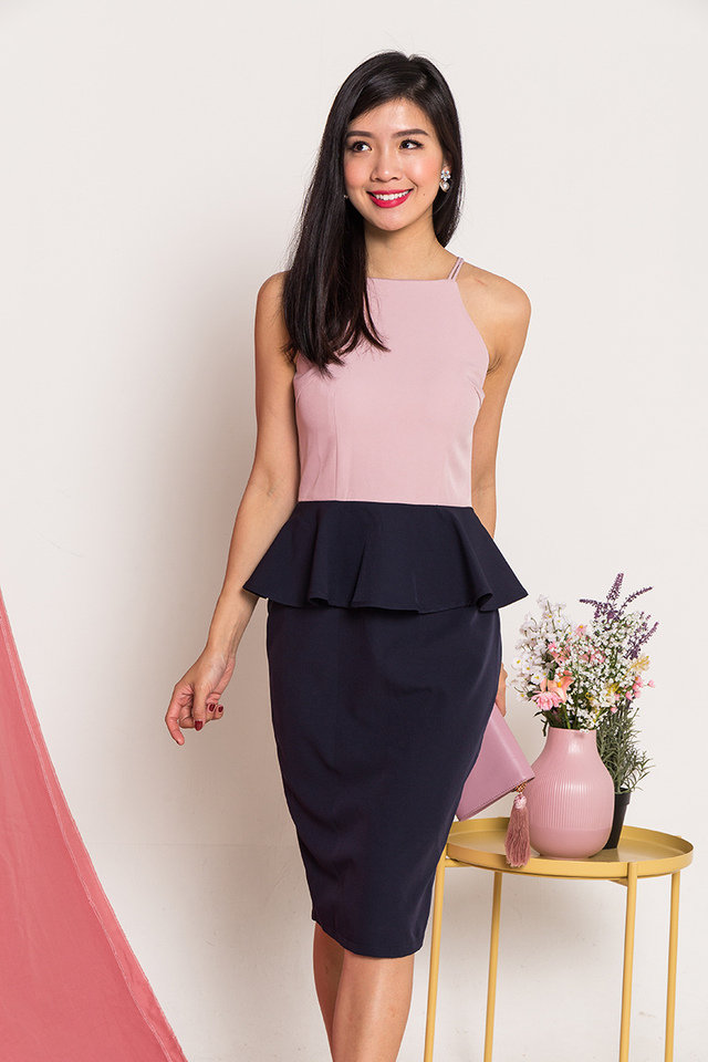 Winning Discovery Dress in Mauve Navy